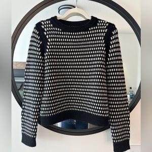 AYR Black & White Wool & Alpaca Blend Sweater size small